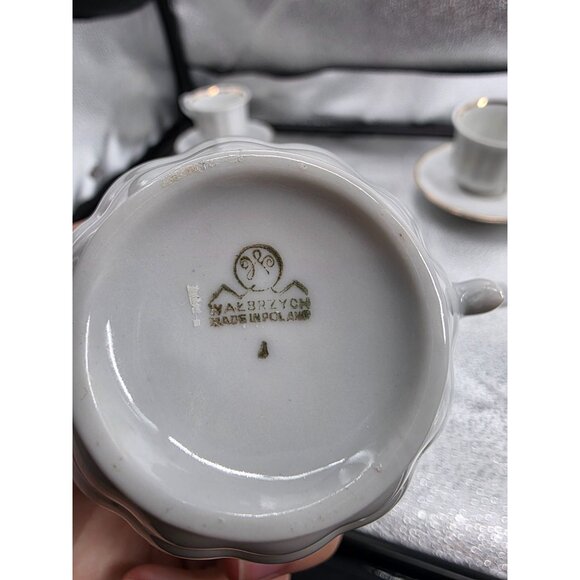 Wawel 56 Gold Rimmed Porcelain Teacup & Saucer Set - Picture 9 of 11